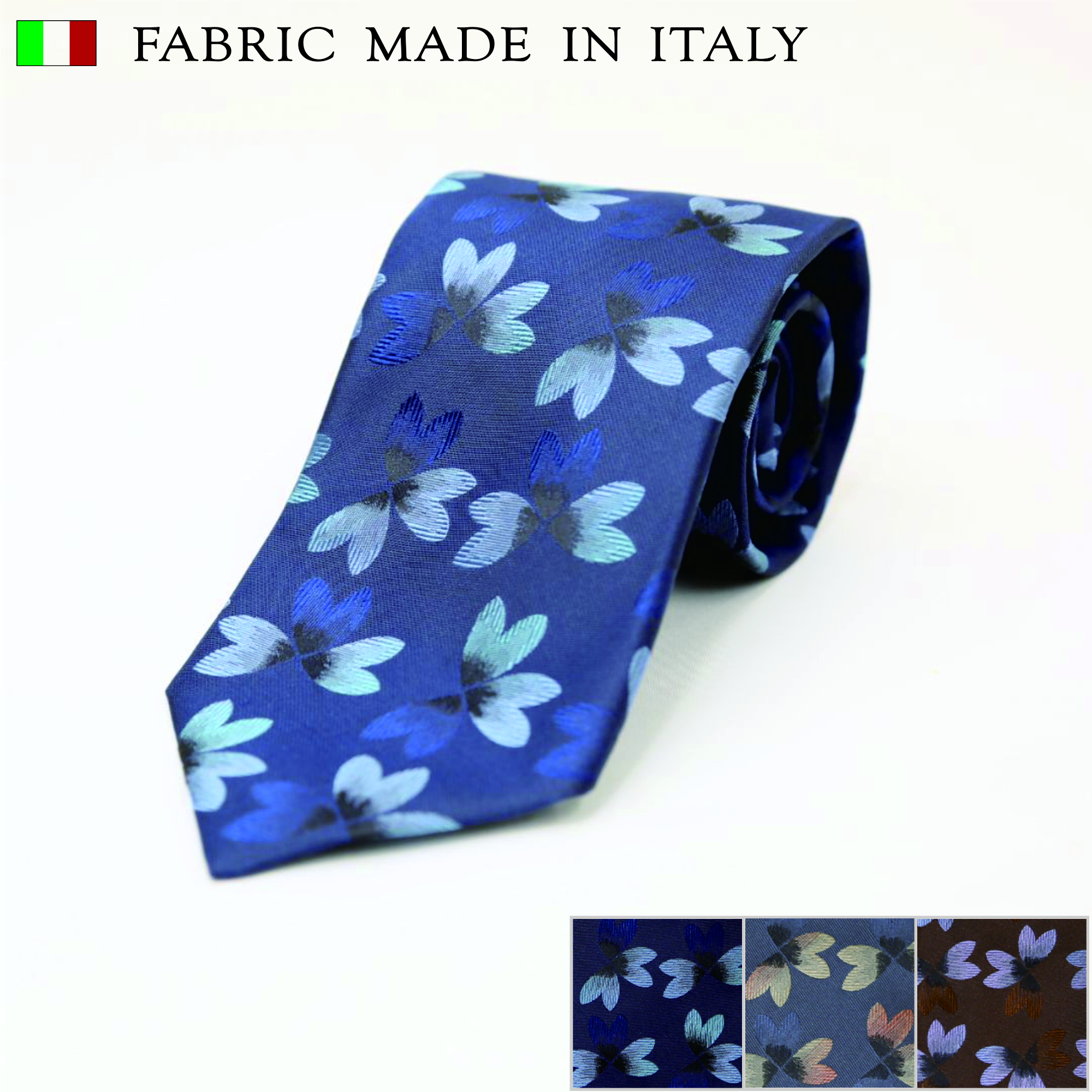 ネクタイ  フラワー イタリア生地　FATTURA